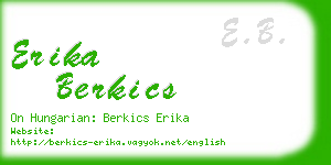 erika berkics business card